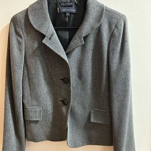 Anne‎ Klein Gray Blazer Tailored Suit Jacket Sz 4P